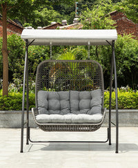 Nordic Double Hanging Chair Rattan Outdoor Garden Patio Balcony Leisure Swing Chair