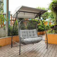 Nordic Double Hanging Chair Rattan Outdoor Garden Patio Balcony Leisure Swing Chair