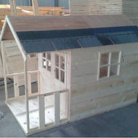 Kids Outdoor Park Scenic Area Play Wooden House Anti-Corrosion Resort Villa Double-Layer with Tile Roof
