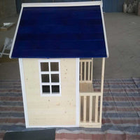 Kids Outdoor Wooden Playhouse Villa Park Activity Room for Children