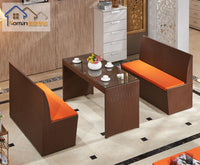 Outdoor Rattan Dining Table and Chair Set Wicker Sofa Lounge Furniture for Patio Garden Balcony