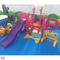 Kids Indoor 5-in-1 Large Slide and Swing Set for Toddlers and Preschoolers, Home Playground Toy