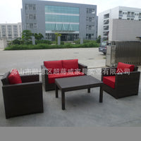 Outdoor Hotel Rattan Sofa Set PE Woven Imitation Rattan Furniture for Restaurants and Hotels