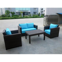Outdoor Hotel Rattan Sofa Set PE Woven Imitation Rattan Furniture for Restaurants and Hotels