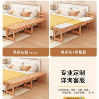 Beechwood Kids' Extendable Bed Solid Wood Foldable with Guardrail Baby Crib Extension Bed Adult Sleepable Bedside Bed