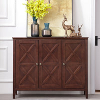 American Solid Wood Shoe Cabinet with 2 or 3 Doors, Living Room Partition, Wooden Entryway Cabinet, Balcony Multi-layer Storage Organizer