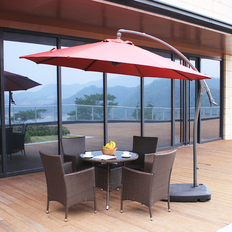 Outdoor Rattan Wicker 5-Piece Patio Balcony Furniture Set with All-Inclusive Chairs and Coffee Table for Leisure