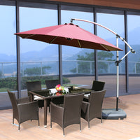 Outdoor Rattan Wicker 5-Piece Patio Balcony Furniture Set with All-Inclusive Chairs and Coffee Table for Leisure