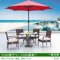 Outdoor Rattan Wicker Furniture Set for Villa Courtyard Balcony Resort - PE Imitation Rattan Table and Chairs
