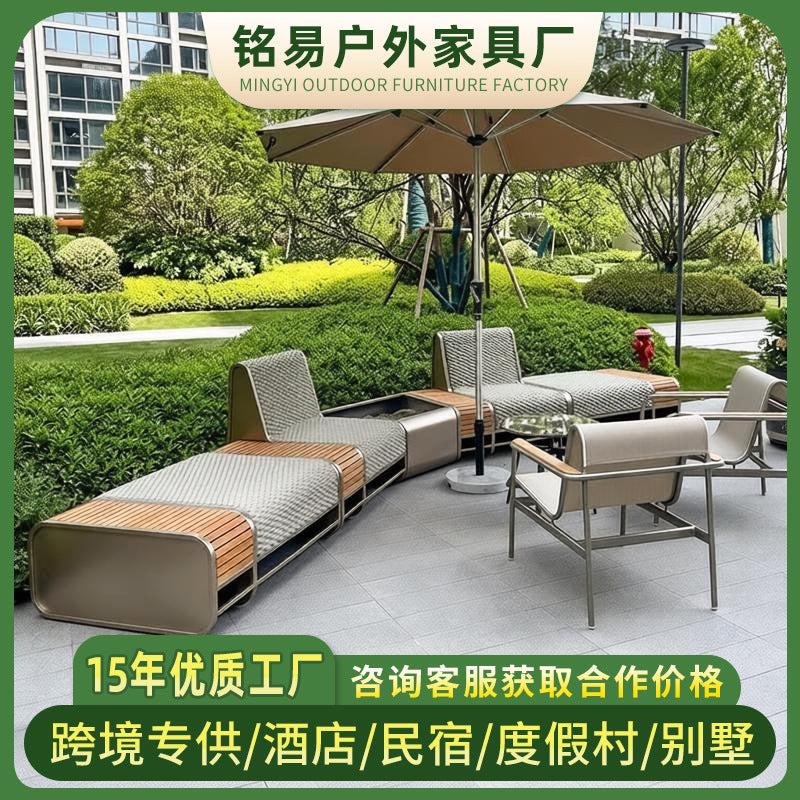 Nordic Outdoor Rattan Sofa Set for Patio Garden Balcony Villa Designer Furniture