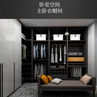 Modern Minimalist Wardrobe with Sliding Doors for Small Apartments, Economical Home Closet and Cloakroom Combination