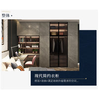 Modern Minimalist Wardrobe with Sliding Doors for Small Apartments, Economical Home Closet and Cloakroom Combination