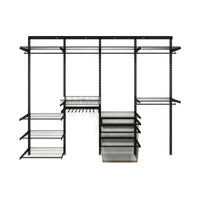 Pluluck Metal Wardrobe Combination Rack Bedroom Coat Rack Open Storage Shelf Thickened
