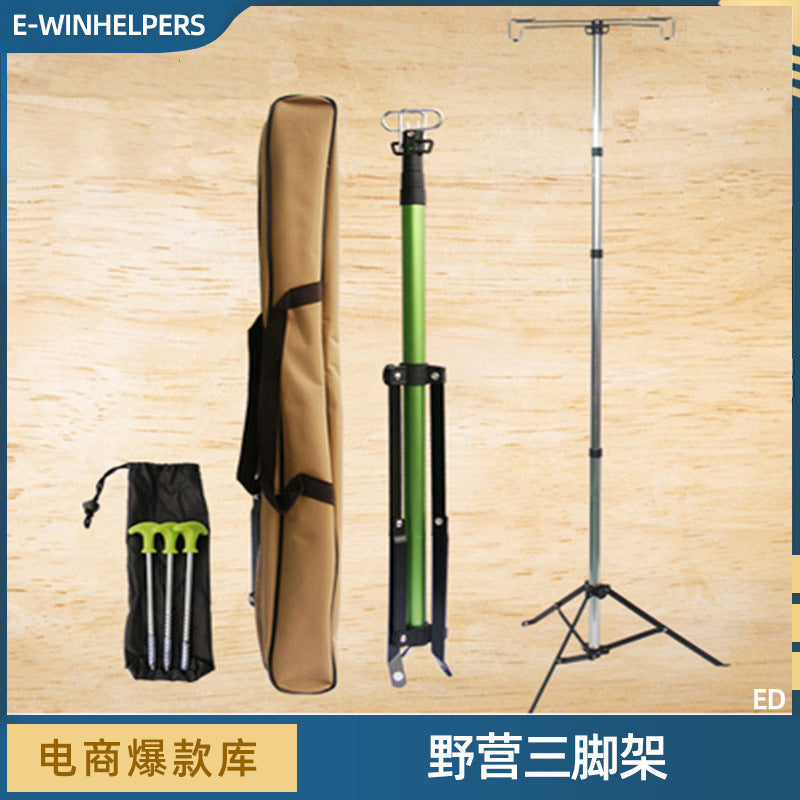 Portable Outdoor Camping Telescopic Folding Lamp Stand Tripod