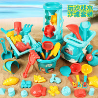 Kids Beach Toy Car Set with Sand Bucket Shovel Tools for Sandpit Play 1-3 Years Old