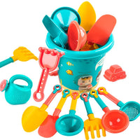 Kids Beach Toy Car Set with Sand Bucket Shovel Tools for Sandpit Play 1-3 Years Old