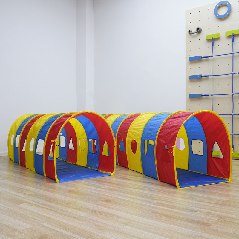 Arch Crawling Rainbow Tunnel Kids Sensory Training Indoor Play Tunnel Climbing Frame Baby Toy