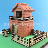 Miniature Brick Model Building Blocks Toy for Kids DIY Assembly Small House Architecture 3D Puzzle