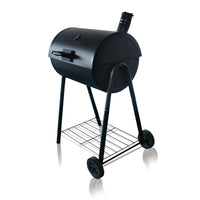 Large Charcoal BBQ Grill for Villa Courtyard, Outdoor Smoker American Style BBQ Barrel for Home Use