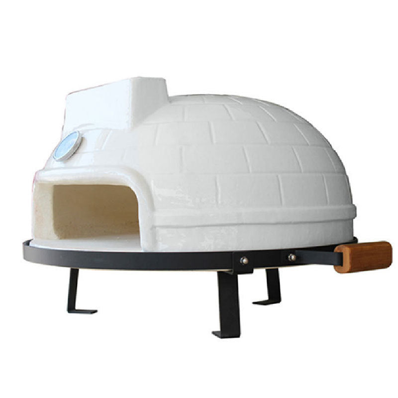 Outdoor Chimney Style Pizza Oven 21-inch Tabletop Ceramic Pizza Maker for Restaurant and Outdoor BBQ