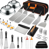 Amazon Hot Selling Outdoor BBQ Tool Set Stainless Steel Grilling Utensil Kit with Spatula and Tongs