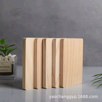 Custom Engraved Wooden Board DIY Craft Square Wood Slice for Logo and Crafts