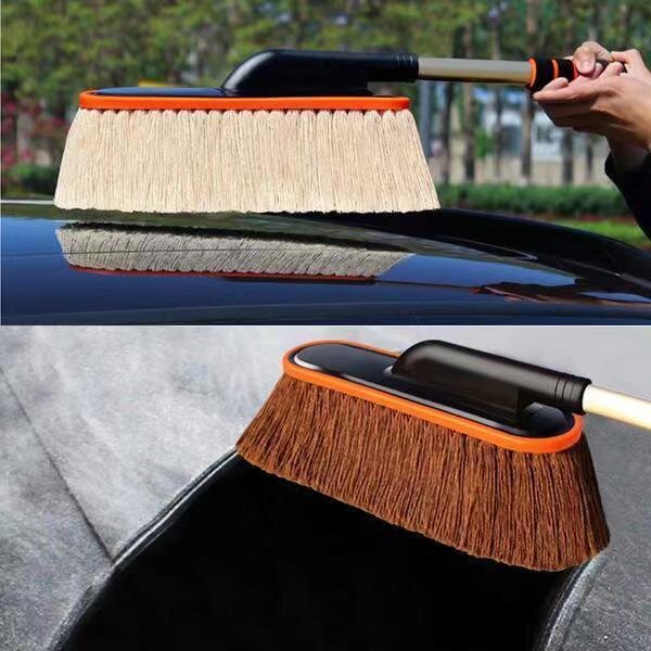 Car Dusting Mop Wash Brush Set with Soft Bristles and Wax for Vehicle Cleaning