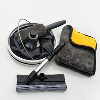 10-Piece Car Cleaning Kit with Washing Towels, Mitt, Foldable Bucket, Polishing Cloth, Sponge, and Wheel Brush