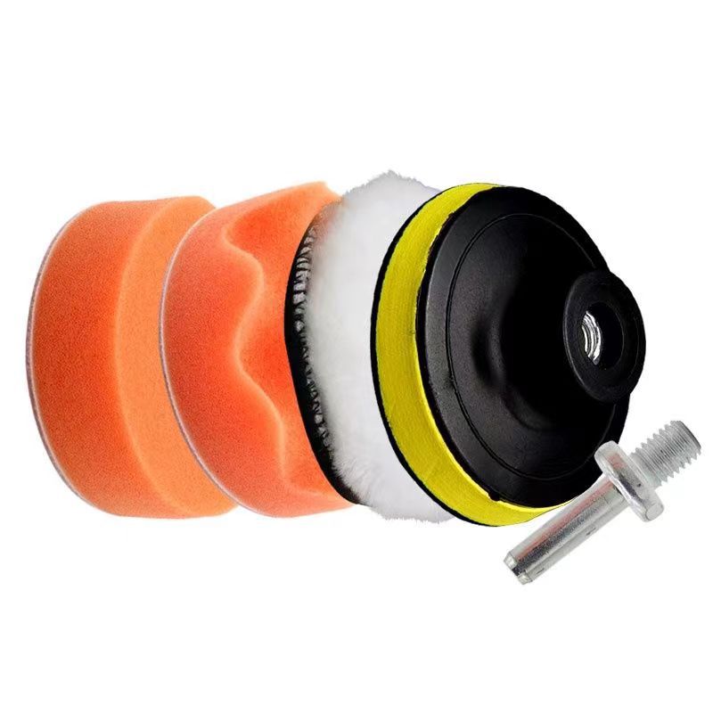 3-inch Car Polishing Sponge Wheel and Wool Pad Kit for Paint Care