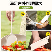 Portable Outdoor Kitchen Knife Set with Cutting Board and Storage Bag for Camping Picnic BBQ