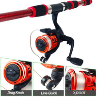 Kids Fishing Rod and Reel Combo Set for Beginners, Telescopic Lure Rod for 4-Year-Old Children