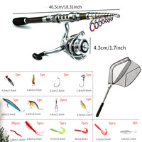 Christmas Gift Lure Fishing Rod Set Long Cast Sea Fishing Rod Bait Net Fishing Tackle Set Manufacturer Wholesale