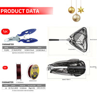 Christmas Gift Lure Fishing Rod Set Long Cast Sea Fishing Rod Bait Net Fishing Tackle Set Manufacturer Wholesale