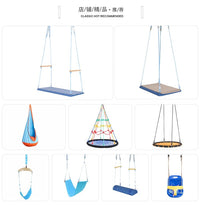 Sensory Integration Training Swing Set for Kids - Outdoor Playground Equipment with Hanging Rope Ladder