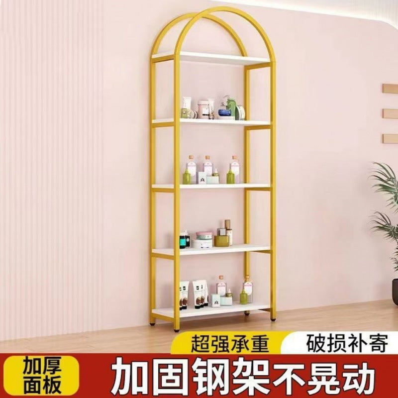 Luxury Cosmetic Display Cabinet for Nail Salon Products, Multi-functional Storage Shelf