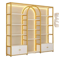 Luxury Cosmetic Display Cabinet for Nail Salon Products, Multi-functional Storage Shelf