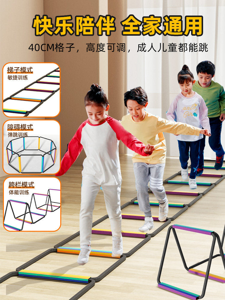 Multi-functional Butterfly Agility Ladder for Physical Training, Kids Sensory Integration, Hopscotch, Multi-form Foldable Rope Ladder
