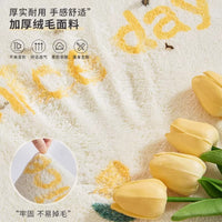 可爱卡通仿羊绒地垫浴室吸水防滑地毯入户门小仙女入户玄关装饰垫