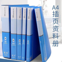 A4 Thickened Document Folder with Transparent Inserts, Multi-layer File Organizer for Office Supplies