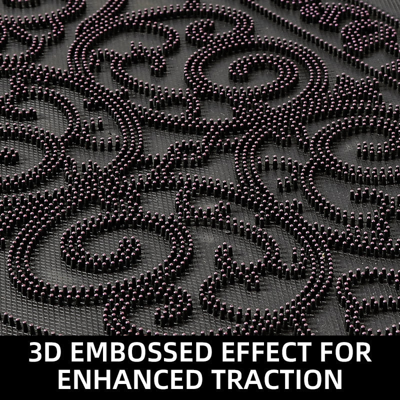 Outdoor Indoor Doormat, Rubber Entrance Mat, Non-Slip PVC Floor Mat for Home, Garden, Front Door, Decorative Doormat