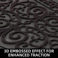 Outdoor Indoor Doormat, Rubber Entrance Mat, Non-Slip PVC Floor Mat for Home, Garden, Front Door, Decorative Doormat