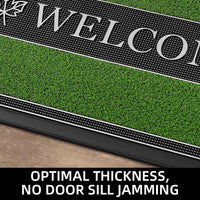 Outdoor Indoor Doormat, Rubber Entrance Mat, Non-Slip PVC Floor Mat for Home, Garden, Front Door, Decorative Doormat