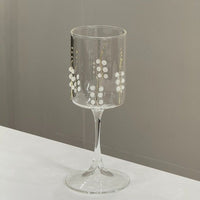 Hand-Painted Wisteria Heat-Resistant Water Bottle & Champagne Red Wine Glass Set for Wedding Favors
