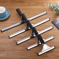 Jiexingsheng Stainless Steel Window Squeegee with Telescopic Pole for Glass Cleaning and Floor Wiping