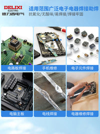 DELIXI Solder Paste Lead-Free Environmentally Friendly Solder Wire Electric Soldering Iron Repair Rosin Flux