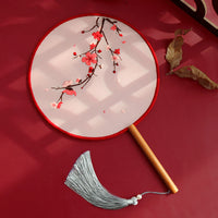 DIY Embroidery Kit for Beginners, Chinese Style Round Fan Design, Cross Stitch, Su Embroidery