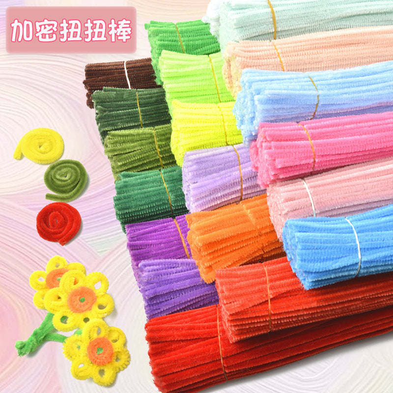 110g Thickened Colorful Chenille Stems Pipe Cleaners for Kids DIY Craft Supplies Educational Toy