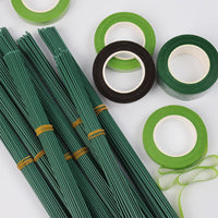 Floral Stem Wire Green Floral Tape Rose DIY Packaging Silk Flower Branch Tape Handmade Simulation Paper Flower Stem