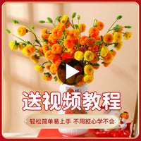 DIY Persimmon Ruyi Twisted Stick Flower Bouquet Kit - Creative Handmade Material Pack for Twisted Flowers