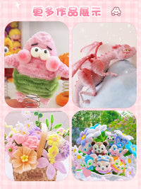 Thickened Chenille Stems Pipe Cleaners for Kids DIY Craft Plush Strips Flower Bouquet Making Material Macaron Colors